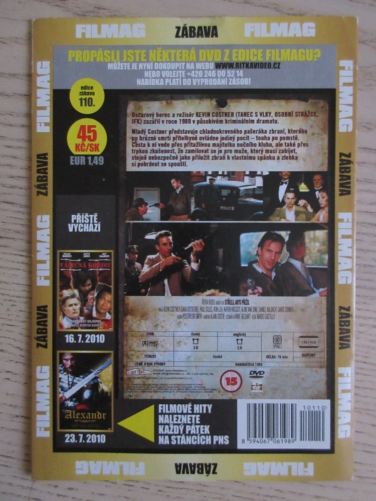 STŘÍLEJ, ABYS PŘEŽIL, K. COSTNER, DVD FILM