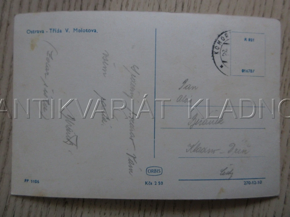 OSTRAVA - TŘÍDA V. MOLOTOVA, OKRES OSTRAVA-MĚSTO, POHLEDNICE 1662