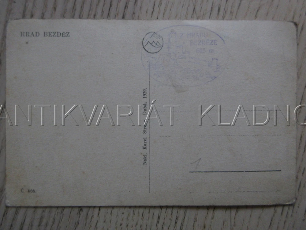HRAD BEZDĚZ, OKRES ČESKÁ LÍPA, POHLEDNICE 1664
