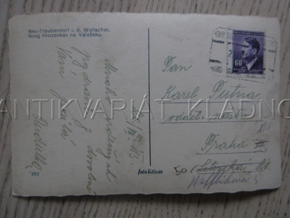 NOVÝ HROZENKOV NA VALAŠSKU, OKRES VSETÍN, POHLEDNICE 1692