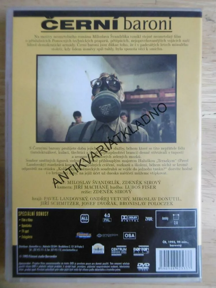 ČERNÍ BARONI, DVD FILM ČR