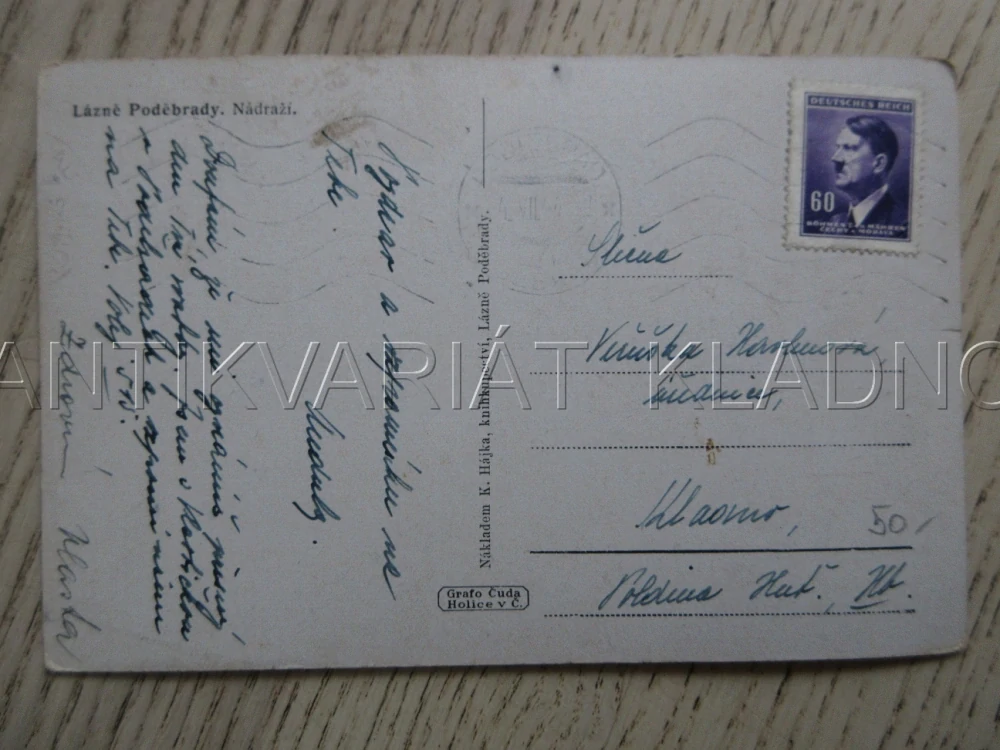 LÁZNĚ PODĚBRADY, NÁDRAŽÍ, OKRES NYMBURK, POHLEDNICE 1700