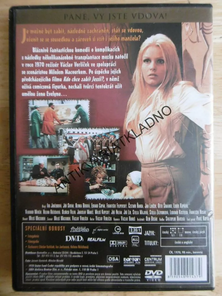 PANE, VY JSTE VDOVA!, DVD FILM ČR