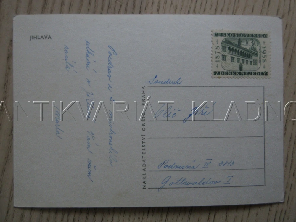 CELKOVÝ POHLED NA JIHLAVU, OKRES JIHLAVA, POHLEDNICE 1721