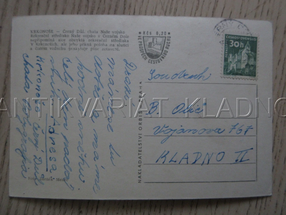KRKONOŠE, ČERNÝ DŮL, CHATA NAŠE VOJSKO, OKRES TRUTNOV, POHLEDNICE 1727