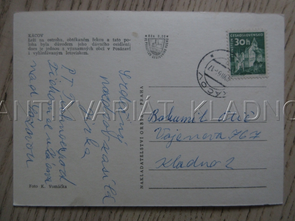 KÁCOV, CELKOVÝ POHLED, OKRES KUTNÁ HORA, POHLEDNICE 1728