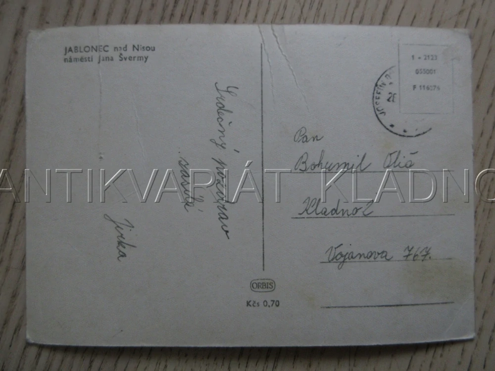 NÁMĚSTÍ JANA ŠVERMY, VETERÁN, KNIHOVNA, JABLONEC NAD NISOU, OKRES JABLONEC NAD NISOU, POHLEDNICE 1730