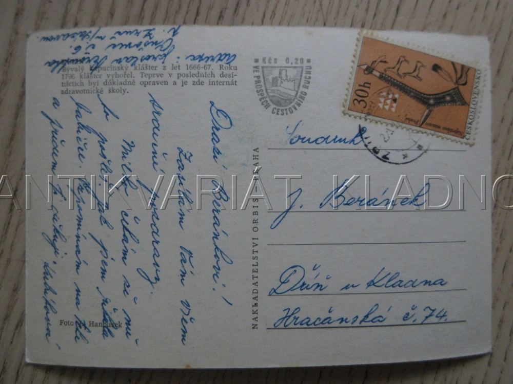 KOLÍN, NÁMĚSTÍ, VETERÁN - AUTOBUS, AUTO ŠKODA?, OKRES KOLÍN, POHLEDNICE 1733