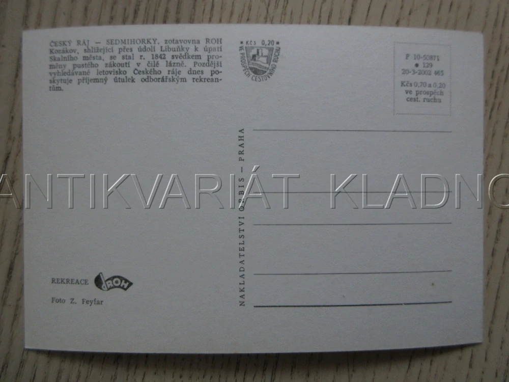 ČESKÝ RÁJ, SEDMIHORKY, ZOTAVOVNA ROH, OKRES SEMILY, POHLEDNICE 1734