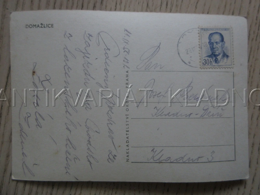 CELKOVÝ POHLED NA DOMAŽLICE, OKRES DOMAŽLICE, POHLEDNICE 1739