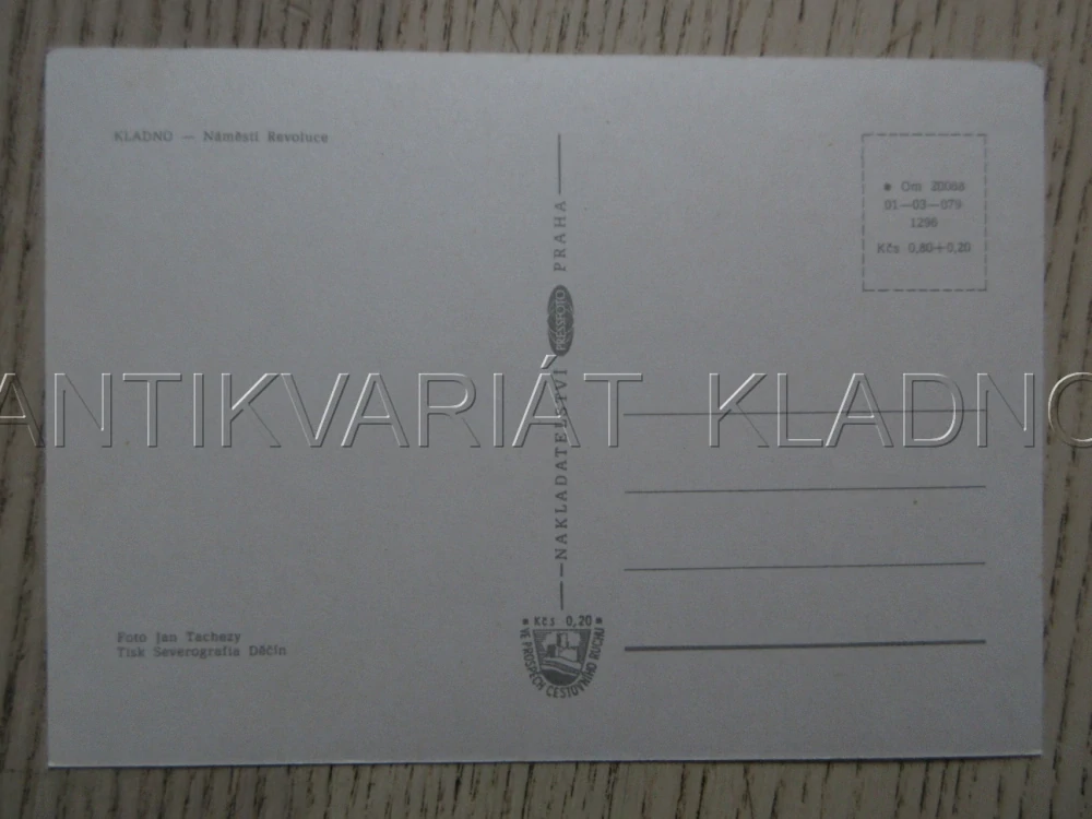 KLADNO, NÁMĚSTÍ REVOLUCE, VETERÁN - AUTOBUS, TRABANT?, OKRES KLADNO, POHLEDNICE 1752