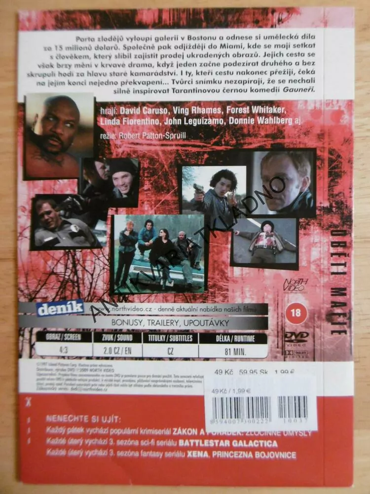 OBĚTI MAFIE, DVD FILM