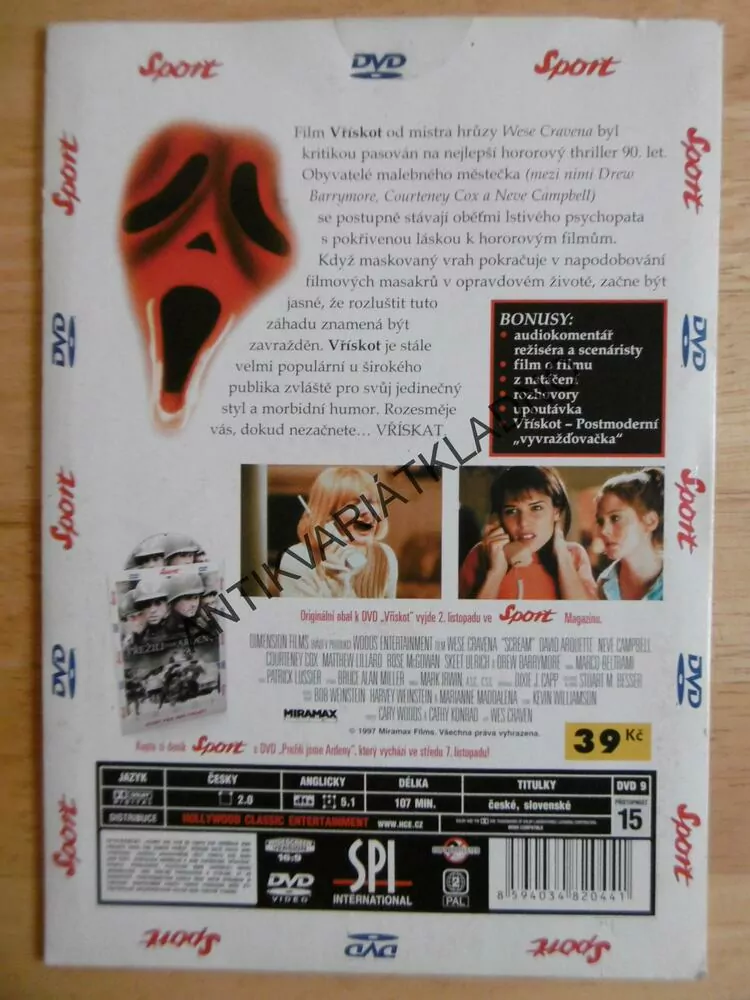 VŘÍSKOT, DVD FILM