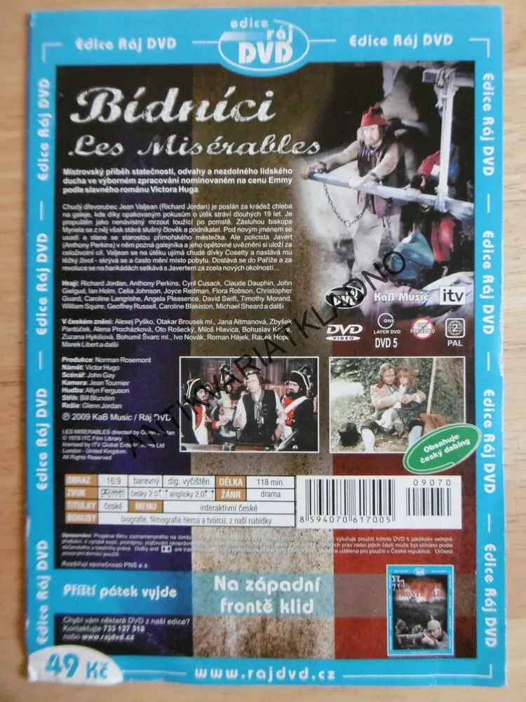 BÍDNÍCI, DVD FILM 