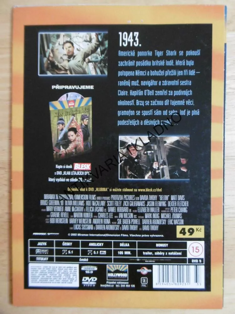 HLUBINA, DVD FILM