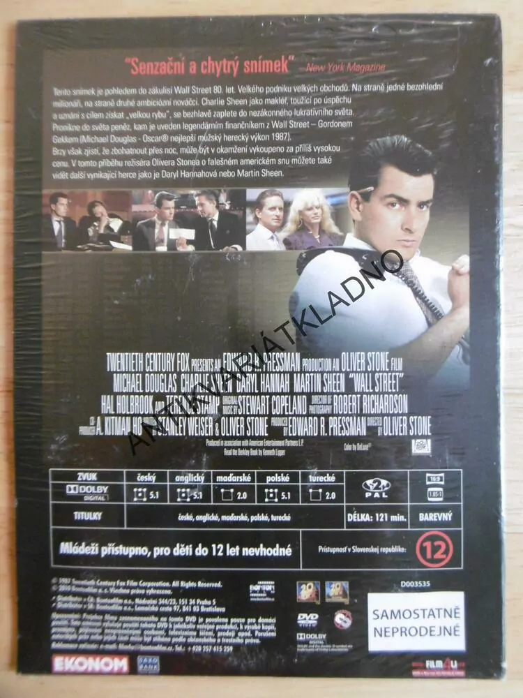 WALL STREET, DVD FILM