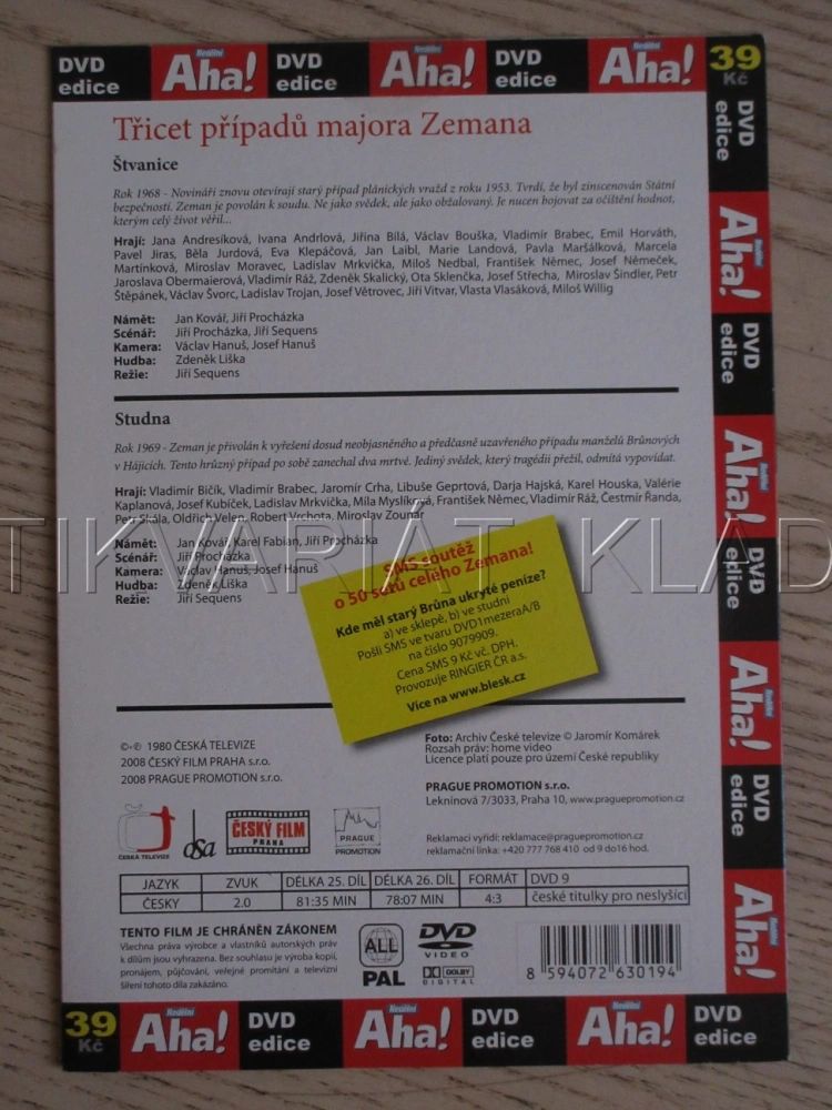 TŘICET PŘÍPADŮ MAJORA ZEMANA, STUDNA, Č.25-26, DVD FILM