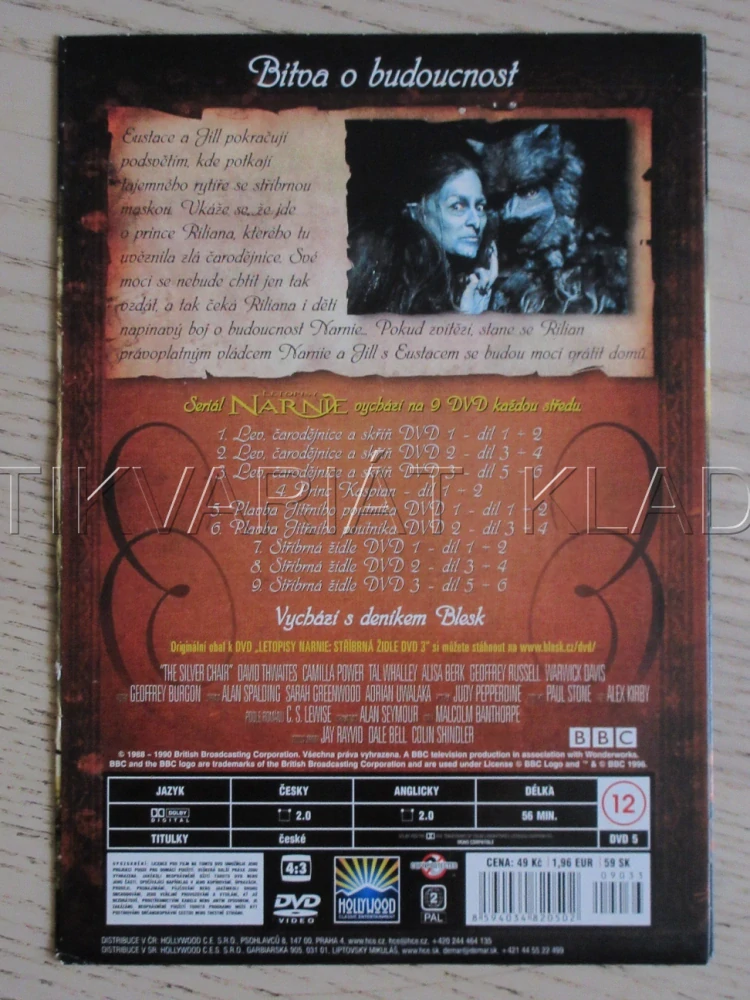 LETOPISY NARNIE, STŘÍBRNÁ ŽIDLE, DÍL 5+6, DVD 3, DVD FILM