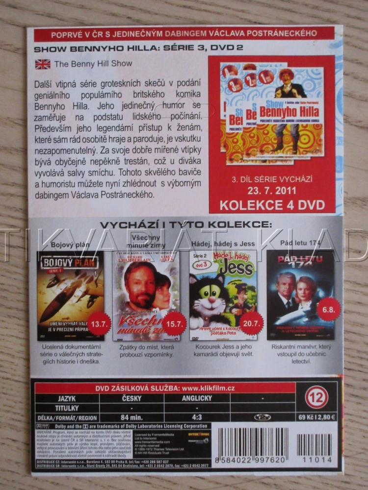 SHOW BENNYHO HILLA, SÉRIE 3, DVD 2, DVD FILM