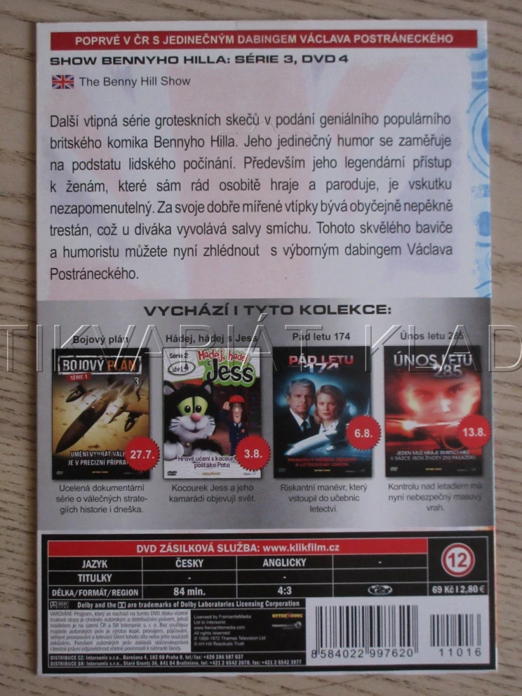SHOW BENNYHO HILLA, SÉRIE 3, DVD 4, DVD FILM