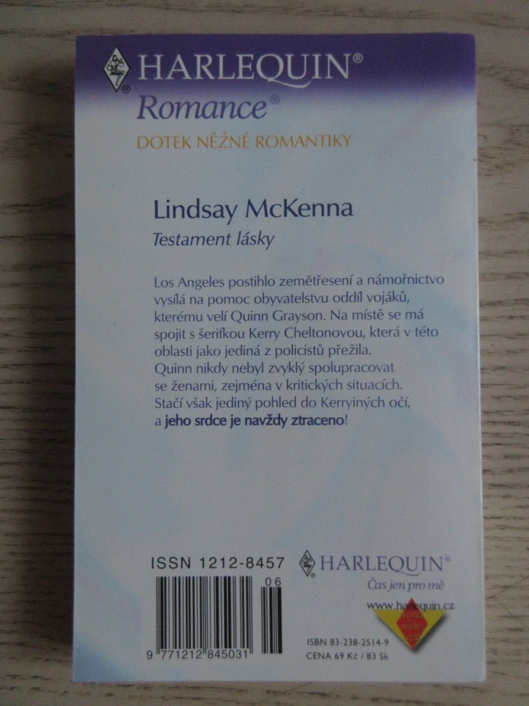 TESTAMENT LÁSKY, LINDSAY MCKENNA, **an