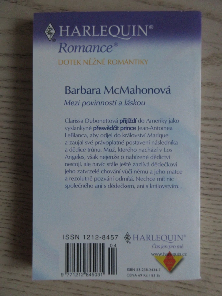 MEZI POVINNOSTÍÍ A LÁSKOU, BARBARA MCMAHONOVÁ, **an