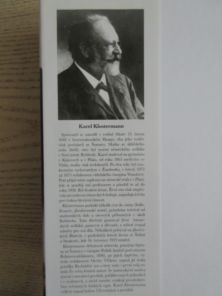 MRTVÍ SE NEVRACEJÍ, KAREL KLOSTERMANN, ŠUMAVA, **an