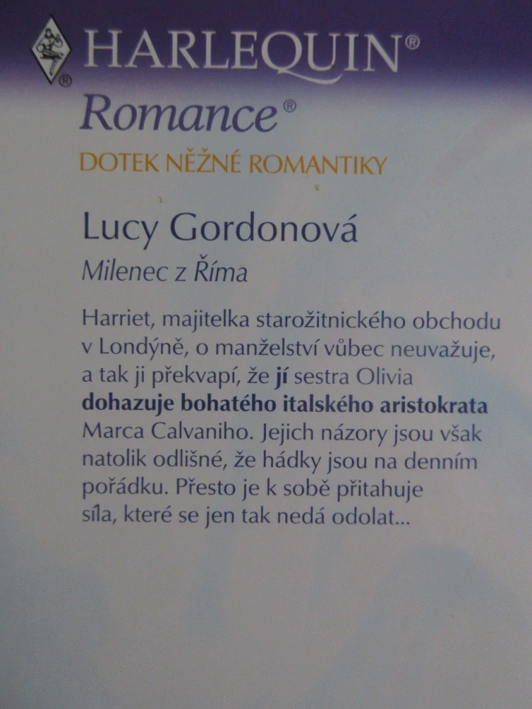 MILENEC Z ŘÍMA, LUCY GORDONOVÁ, **an