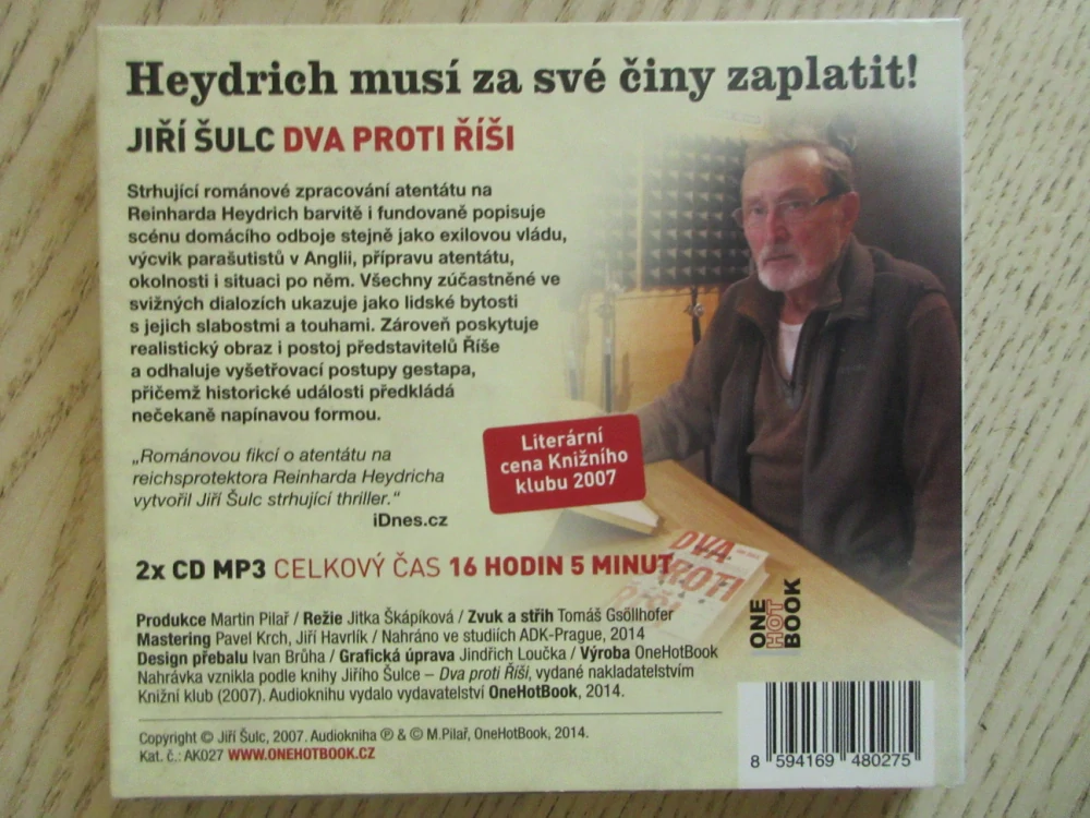 DVA PROTI ŘÍŠI, JIŘÍ ŠULC, ČTE LADISLAV FREJ, 2X CD MLUVENÉ SLOVO