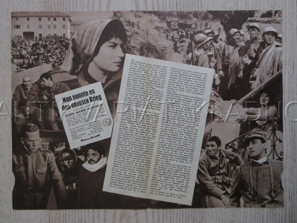 VELKÁ VÁLKA, A. SORDI, V. GASSMAN, BIO PROGRAM ČŠ-2 Č. 74