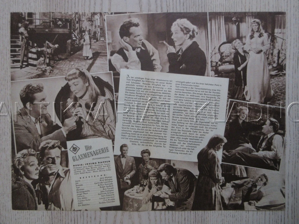 THE GLASS MENAGRIE, K. DOUGLAS, BIO PROGRAM ČŠ-2 Č. 77