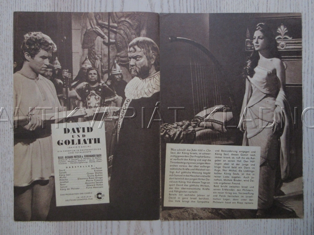 DAVID A GOLIÁŠ, O. WELLES, BIO PROGRAM ČŠ-2 Č. 80