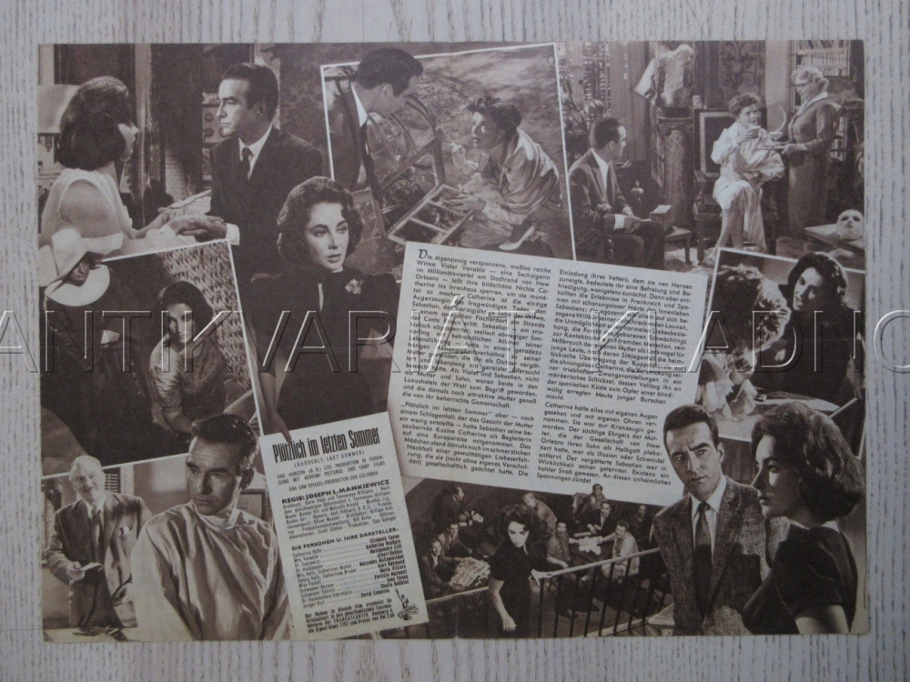 SUDDENLY, LAST SUMMER, E. TAYLOR, K. HEPBURN, BIO PROGRAM ČŠ-2 Č. 90