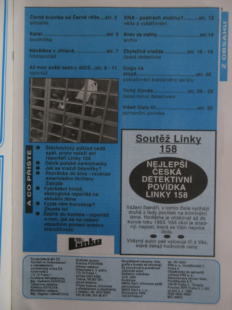 ČASOPIS 158 LINKA, POLICIE, 19/1993 