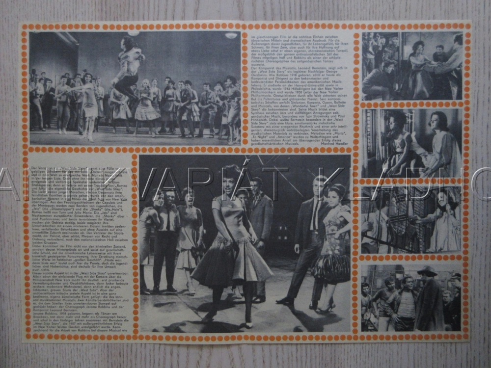 WEST SIDE STORY, R. MORENO, BIO PROGRAM ČŠ-2 Č. 113