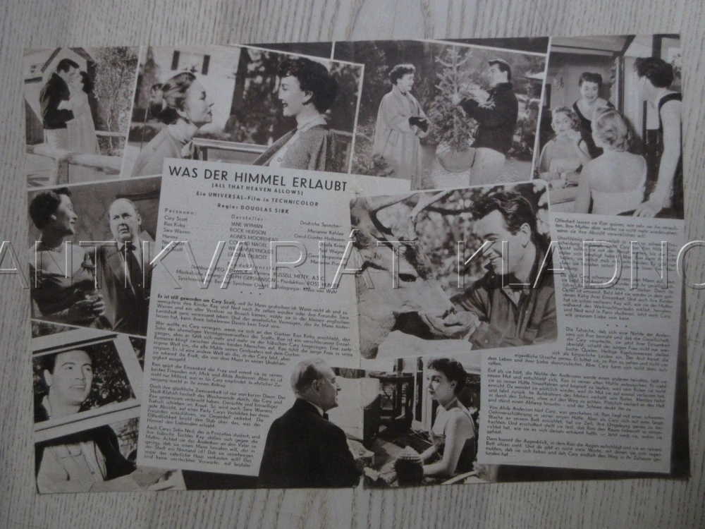 ALL THAT HEAVEN ALLOWS, R. HUDSON, BIO PROGRAM ČŠ-2 Č. 169