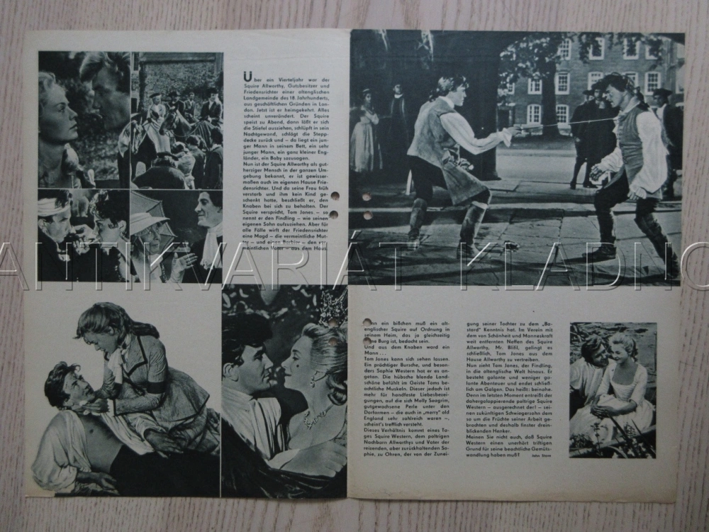 TOM JONES, A. FINNEY, S. YORK, BIO PROGRAM ČŠ-2 Č. 191