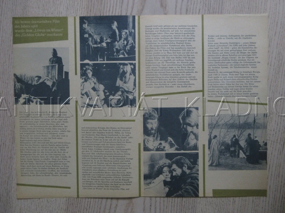 LEV V ZIMĚ, K. HEPBURN, BIO PROGRAM ČŠ-2 Č. 199