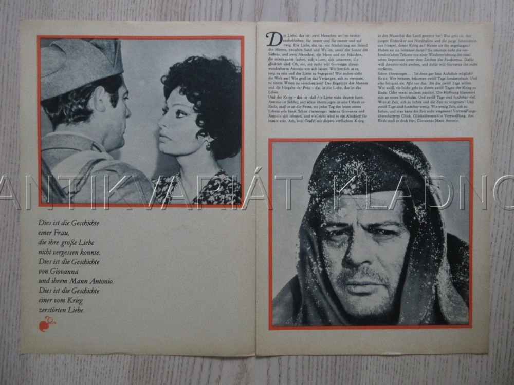 SLUNEČNICE, S. LOREN, M. MASTROIANNI, BIO PROGRAM ČŠ-2 Č. 200
