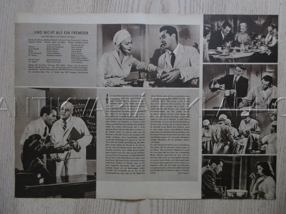 NOT AS A STRANGER, NE JAKO CIZINEC, R. MITCHUM, FILM USA, BIO PROGRAM ČŠ-2 Č. 210