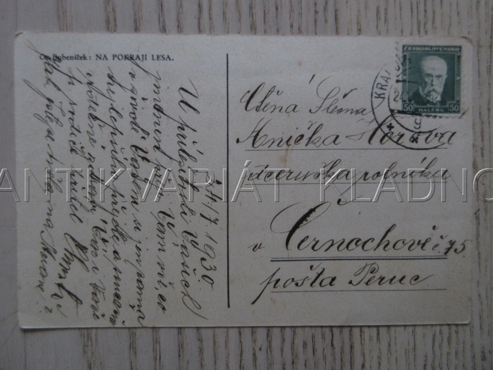 NA POKRAJI LESA, O. BUBENÍČEK, PŘÍRODA, KRAJINA, POHLEDNICE 1769