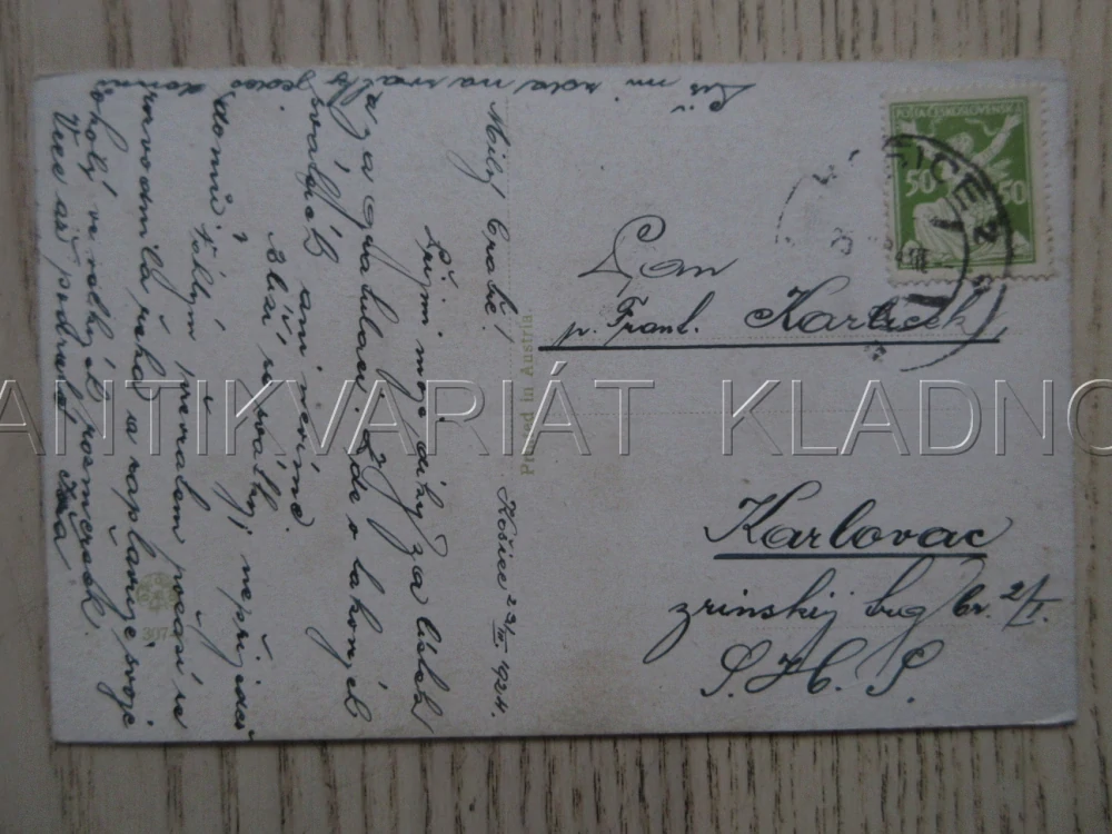 PŘÍRODA, KRAJINA, LES, MYSLIVEC, POHLEDNICE 1770