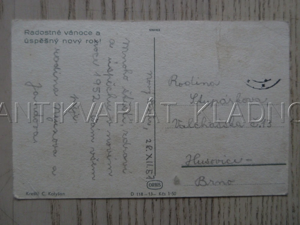 RADOSTNÉ VÁNOCE A ÚSPĚŠNÝ NOVÝ ROK!, TŘI KRÁLOVÉ, SNÍH, KŮŇ, DĚTI, POHLEDNICE 1777