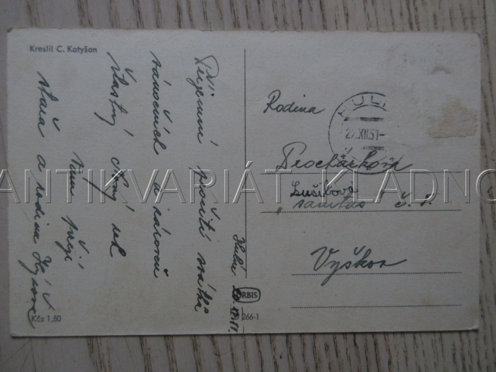 RADOSTNÉ VÁNOCE!, KŮŇ, VÁNOČNÍ STROM, DŘEVO, ZIMA, SNÍH, POHLEDNICE 1784