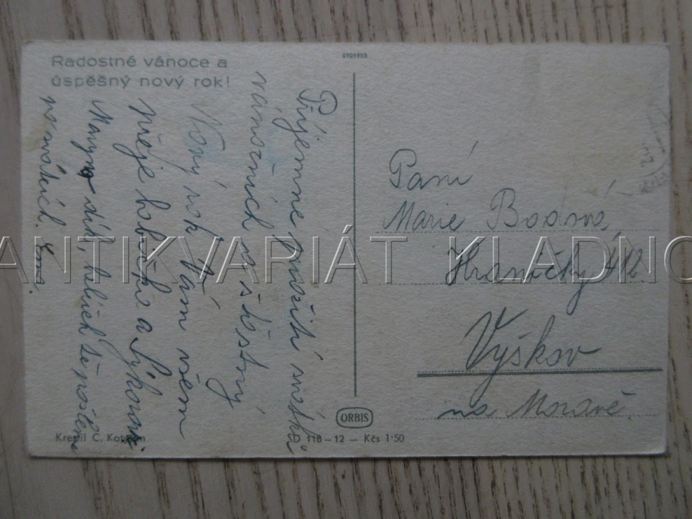 RADOSTNÉ VÁNOCE A ÚSPĚŠNÝ NOVÝ ROK!, ZIMA, SNÍH, KRAJINA, C. KOTYŠAN, POHLEDNICE 1792A