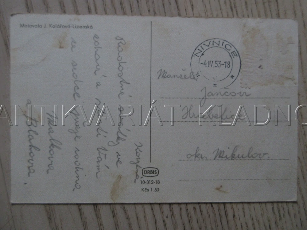 RADOSTNÉ VELIKONOCE, PASTÝŘ, OVCE, LOUKA, PES, J. KOLÁŘOVÁ-LIPENSKÁ, POHLEDNICE 1798