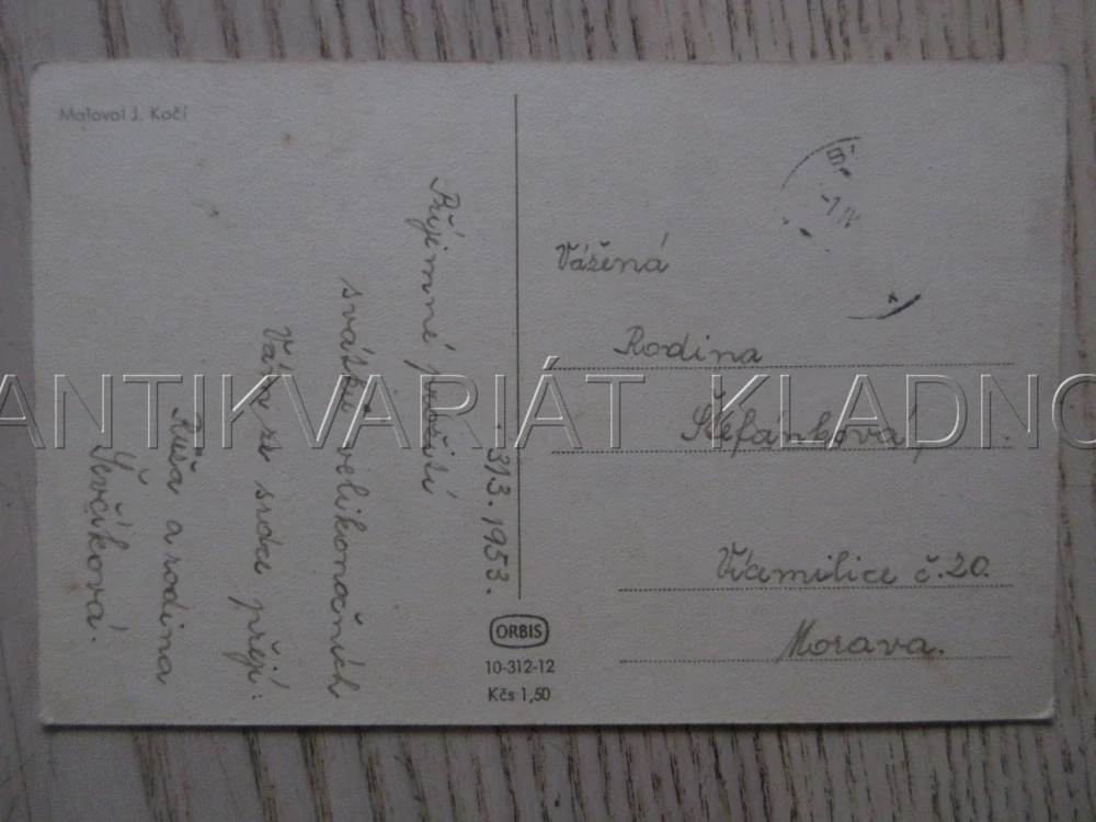 RADOSTNÉ VELIKONOCE!, J. KOČÍ, POMLÁZKA, KROJ, KŮZLE, POHLEDNICE 1801