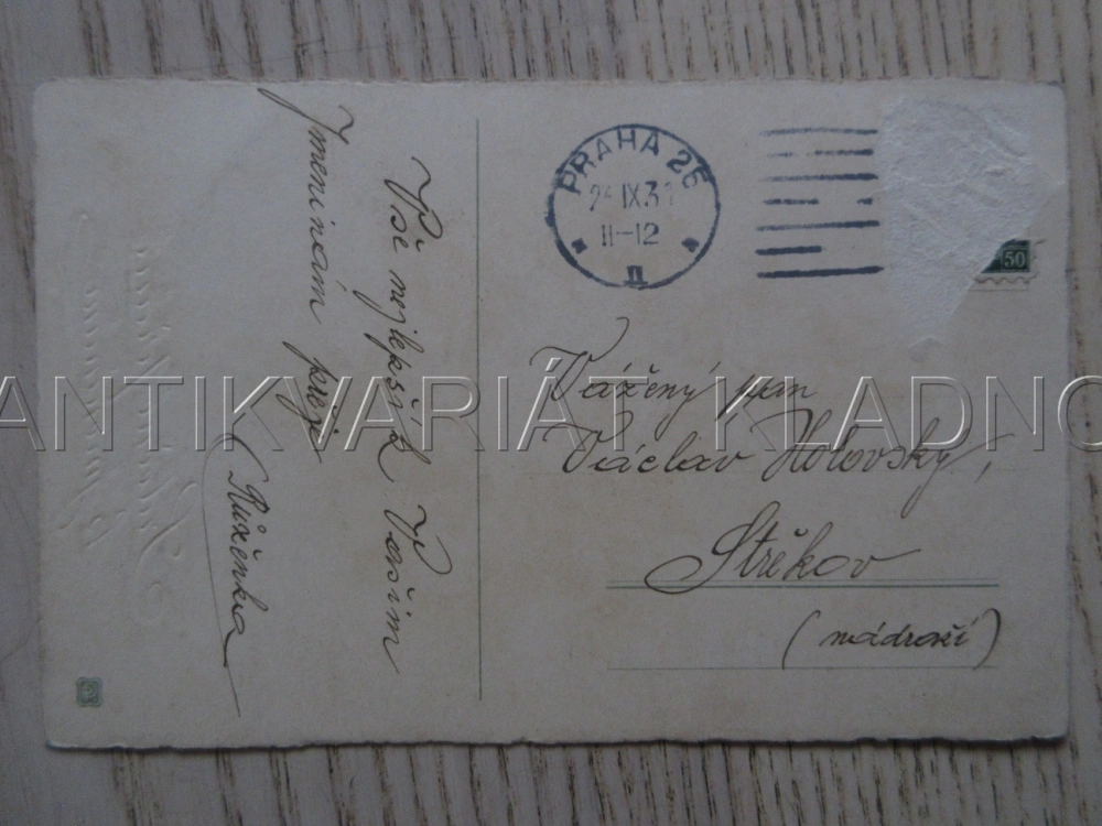 SRDEČNÉ PŘÁNÍ K JMENINÁM, KYTICE, POHLEDNICE 1824