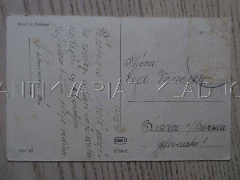 RADOSTNÉ VÁNOCE!, ZIMA, SNÍH, DĚTI, KOULOVÁNÍ, C. KOTYŠAN, POHLEDNICE 1837