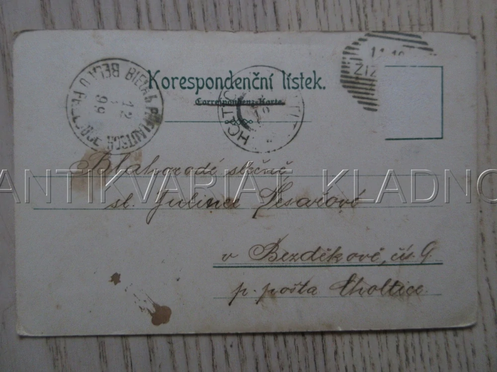 LIDOVÝ VZOR, 1899, POHLEDNICE 1843